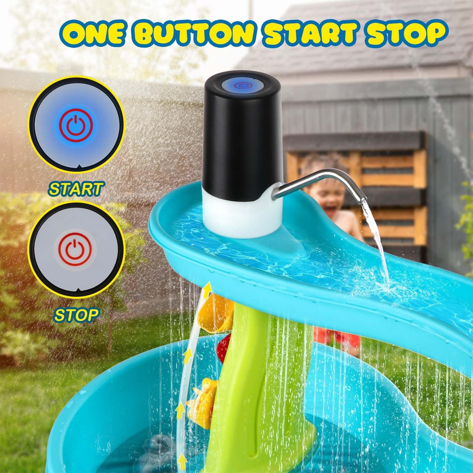 Kids Outdoor Picnic Table - Small Cordless Rechargeable Water Table Pump