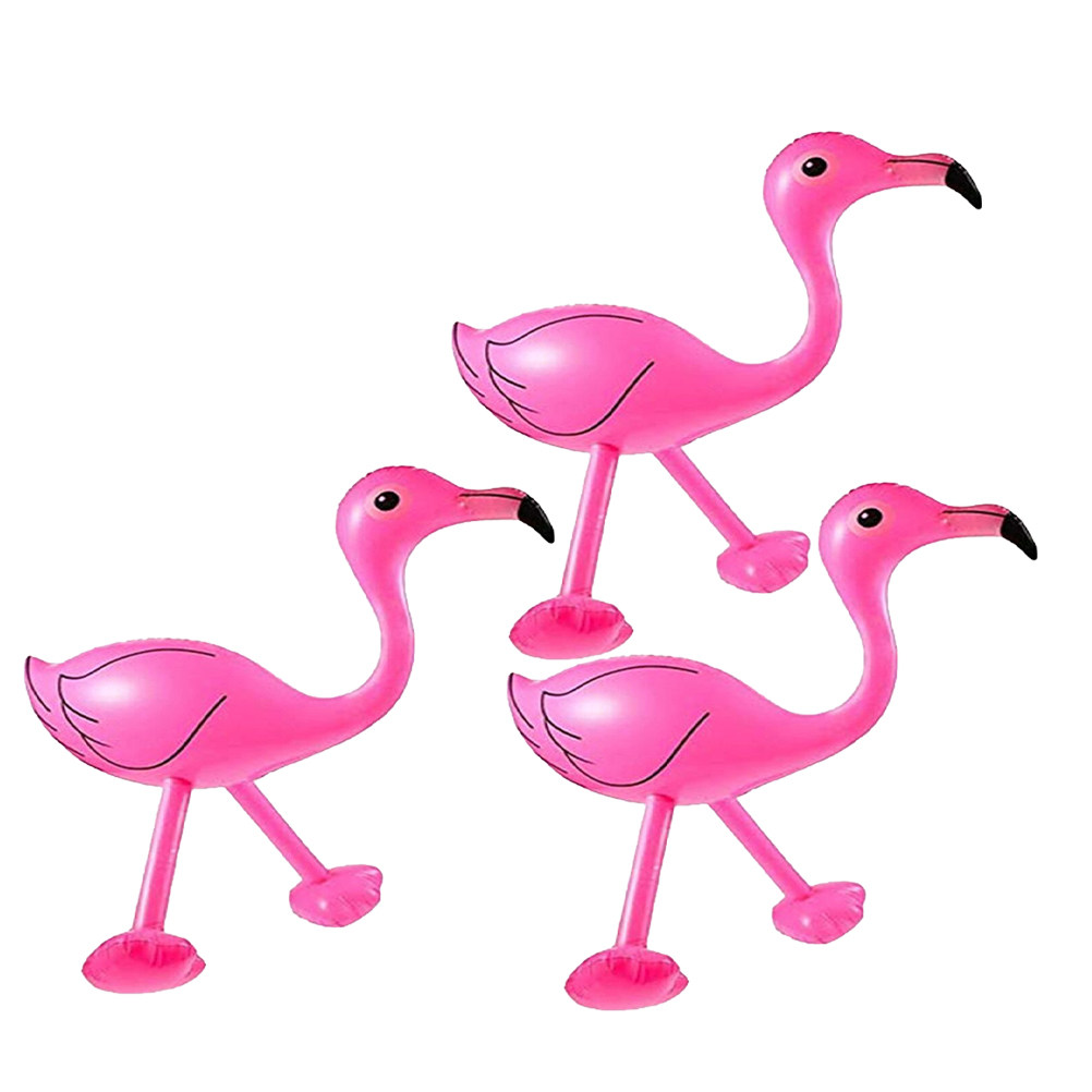 Kids Outdoor Pool - 3Pcs Inflatable Flamingo Pool Float Safe