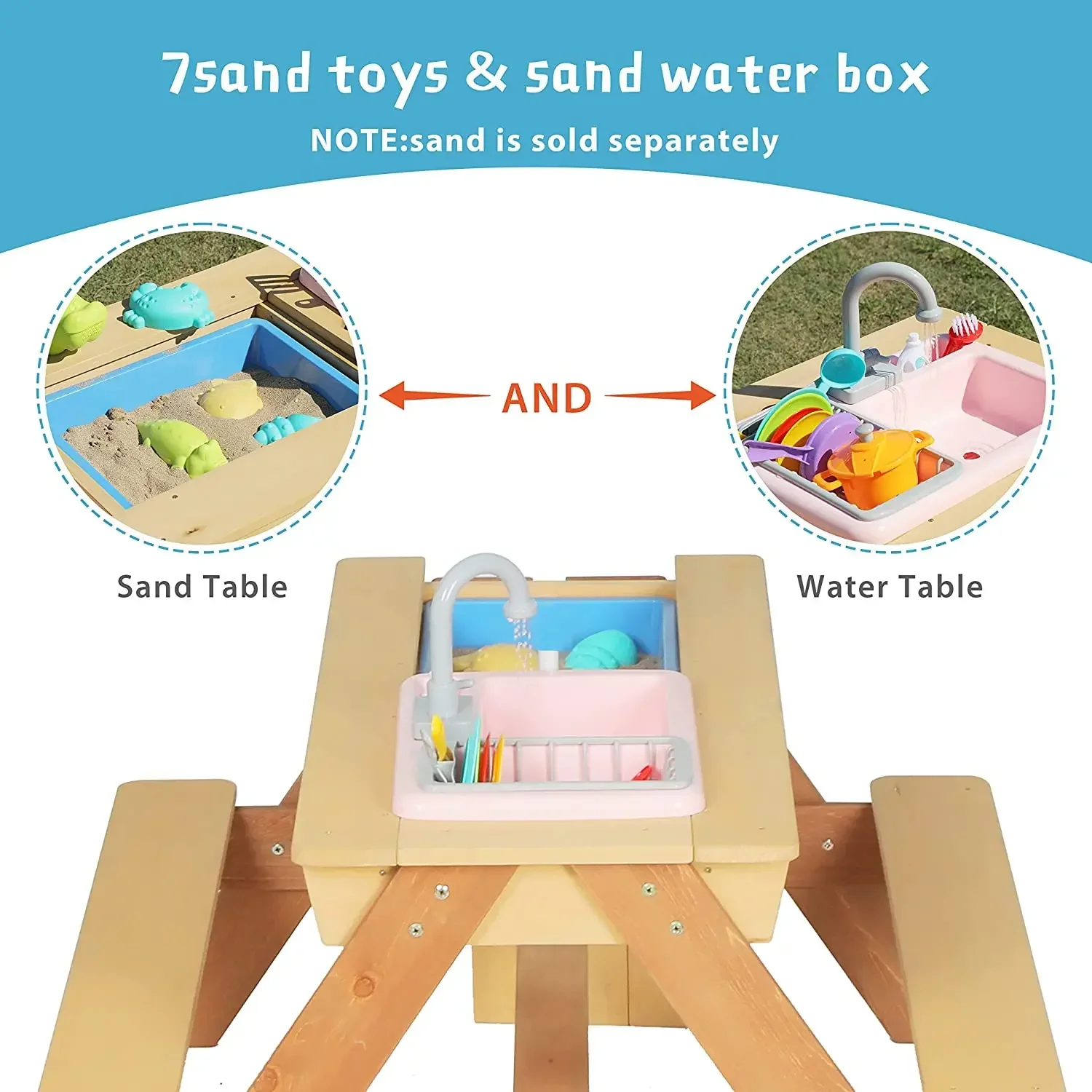 #Kids Picnic Table Outdoor Pat - огляд і ціна Kids Outdoor Picnic Table