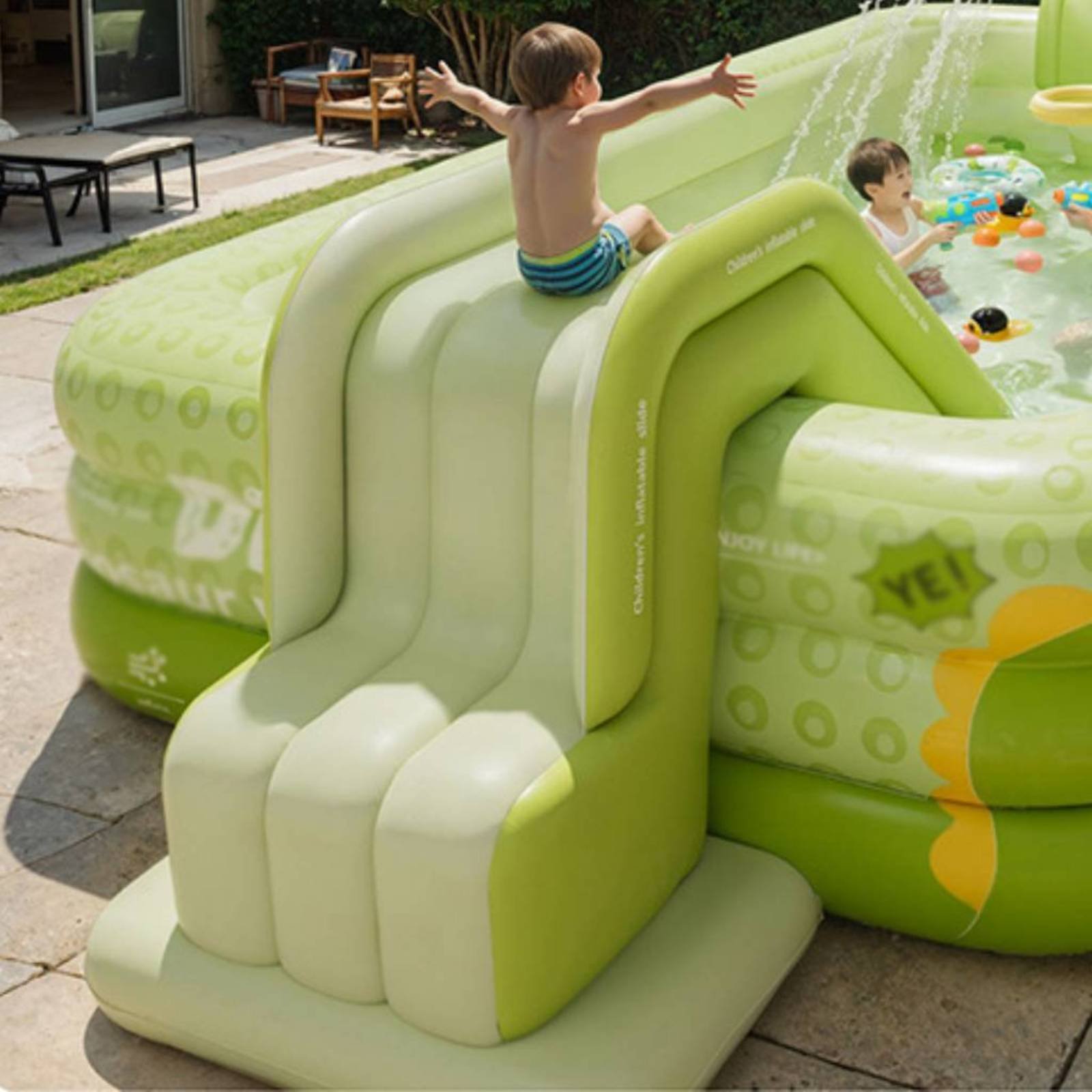 Inflatable Pool Slide Foldable - огляд і ціна Kids Outdoor Pool