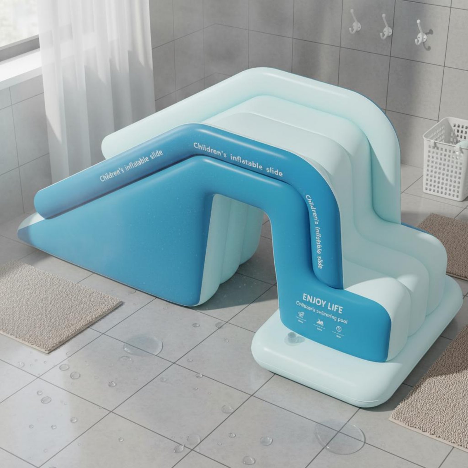 Inflatable Pool Slide Foldable - огляд і ціна Kids Outdoor Pool