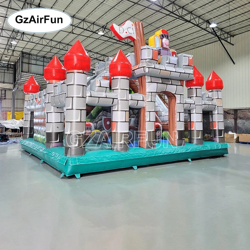 Commercial PVC Knight Castle I - огляд і ціна Kids Outdoor Obstacle Course Equipment