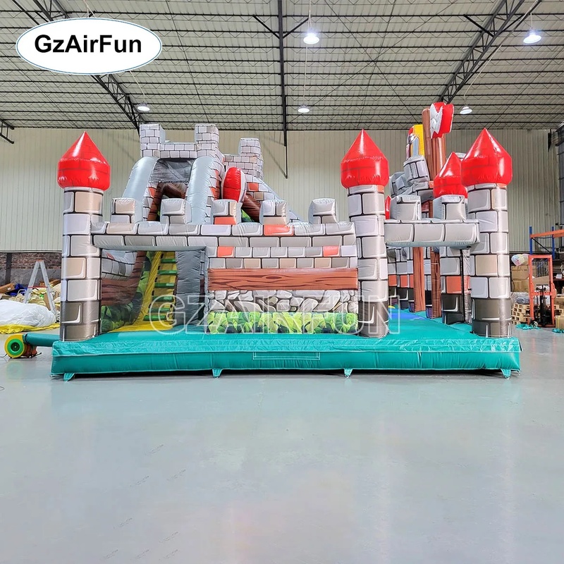 Commercial PVC Knight Castle I - огляд і ціна Kids Outdoor Obstacle Course Equipment