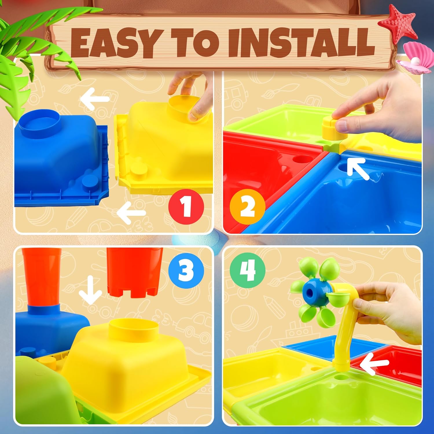 25 Pcs Summer Water Table for  - огляд і ціна Kids Outdoor Pool