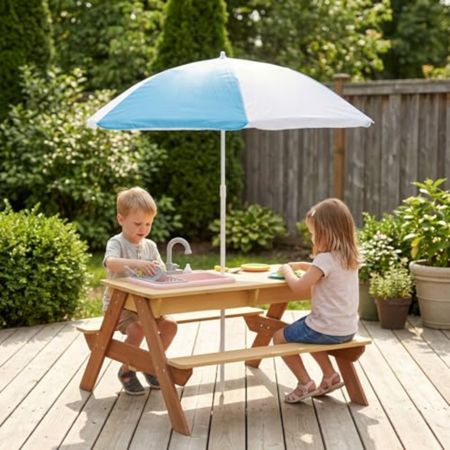 Outdoor kids picnic table with - огляд і ціна Kids Outdoor Sink