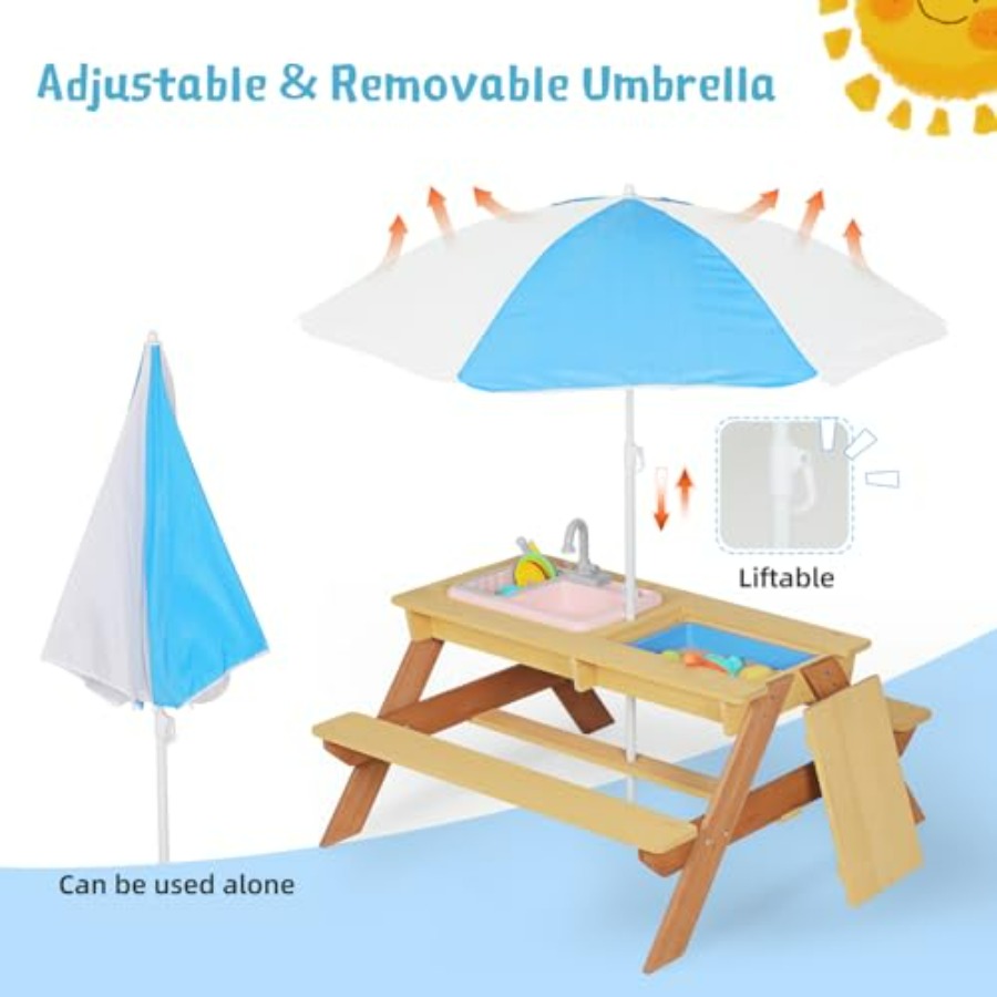 Outdoor kids picnic table with - огляд і ціна Kids Outdoor Sink
