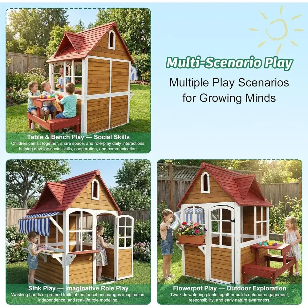 Large Solid Wood Outdoor Kids  - огляд і ціна Kids Outdoor Sink