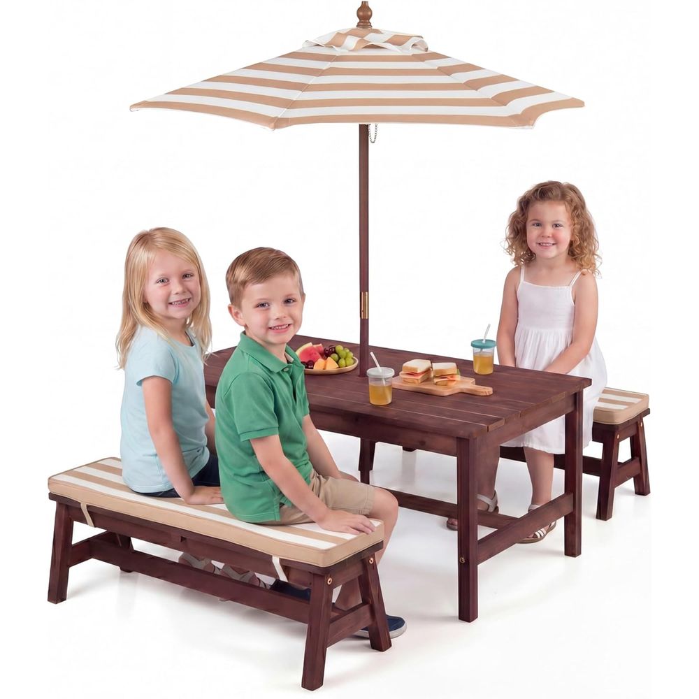 Kids Picnic Table, Large 42“x  - огляд і ціна Kids Outdoor Picnic Table