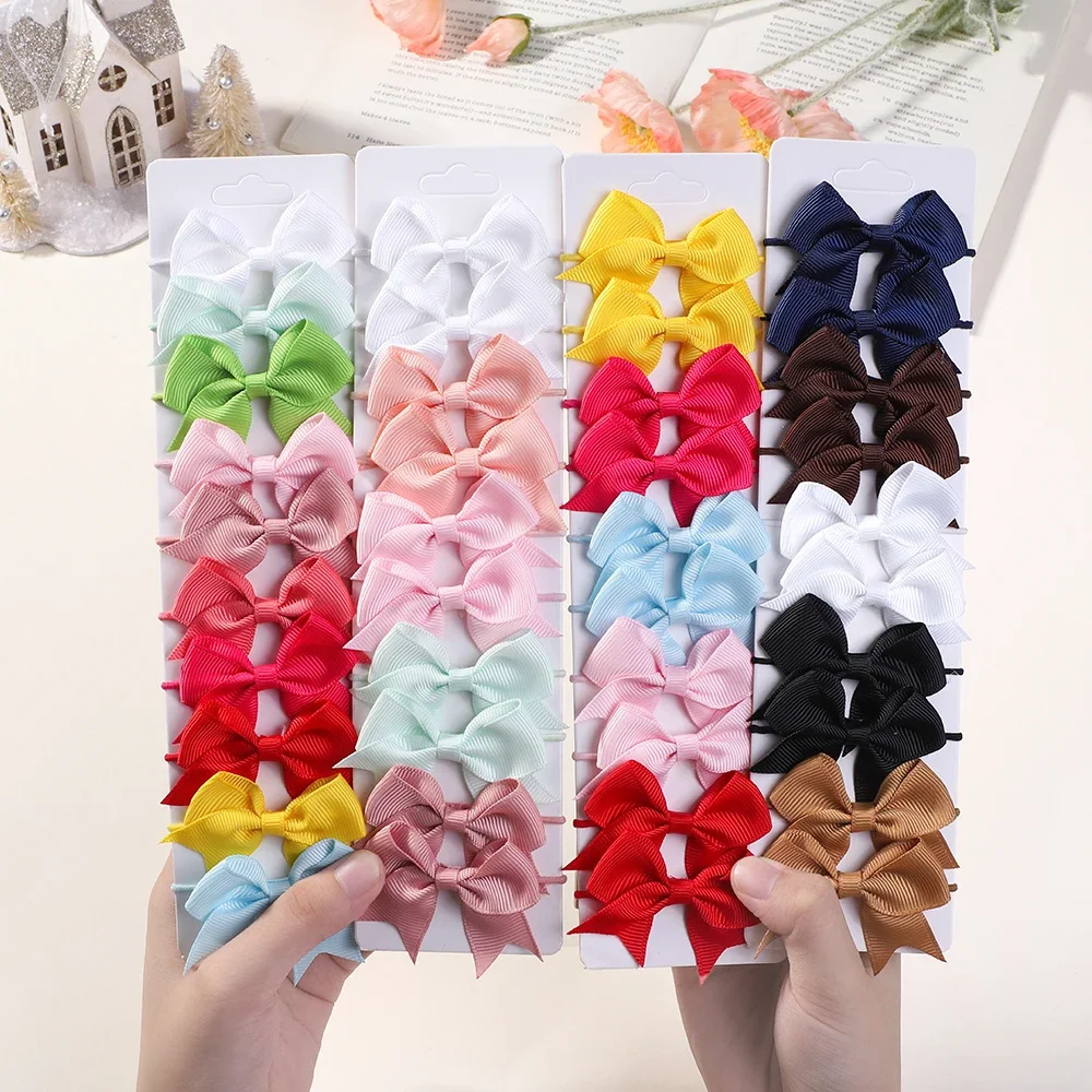 10Pcs Bows Elastic Hair rubber - огляд і ціна Kids Outdoor Decor