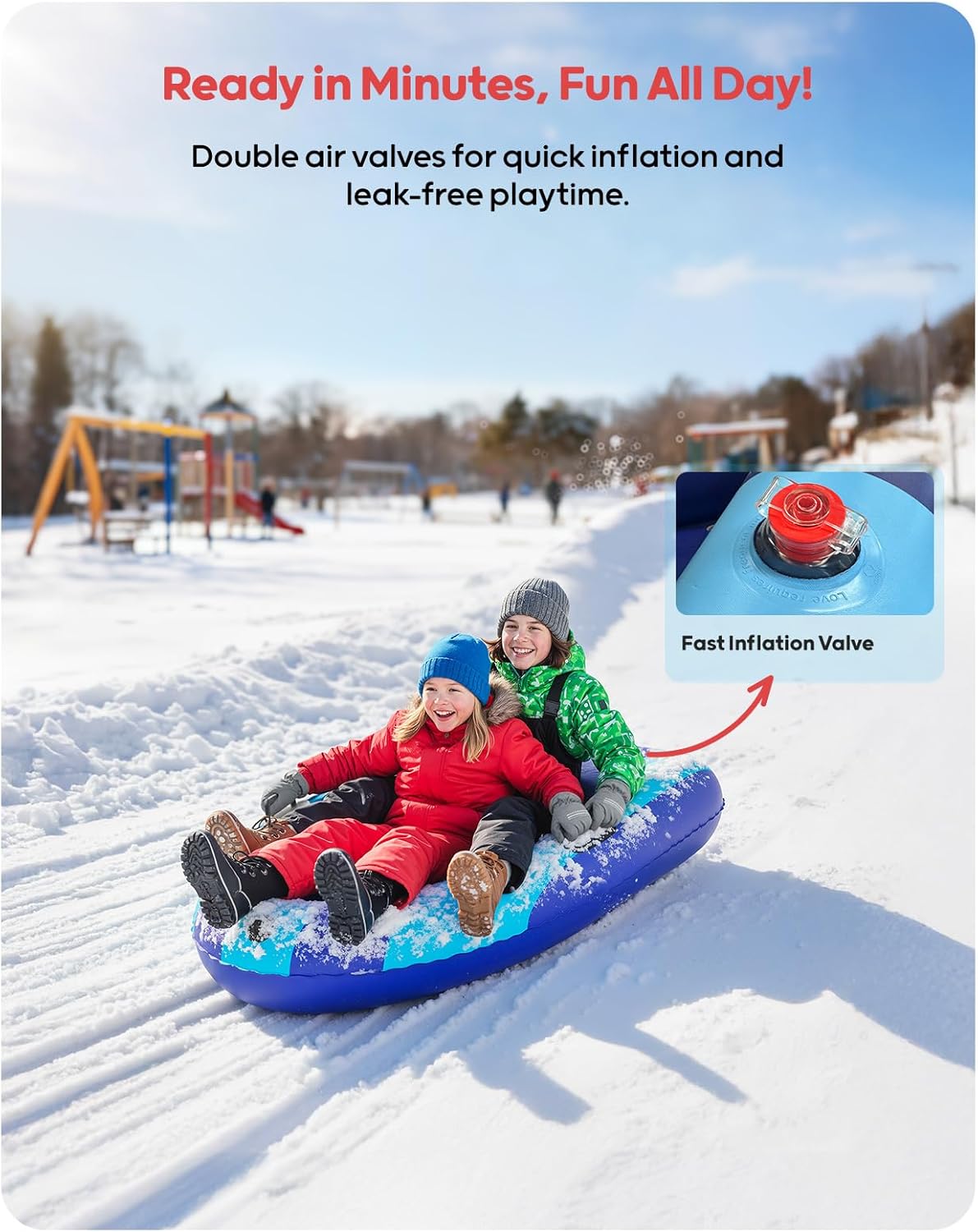 QPAU Inflatable PVC Snow Sled  - огляд і ціна Outdoor Kid