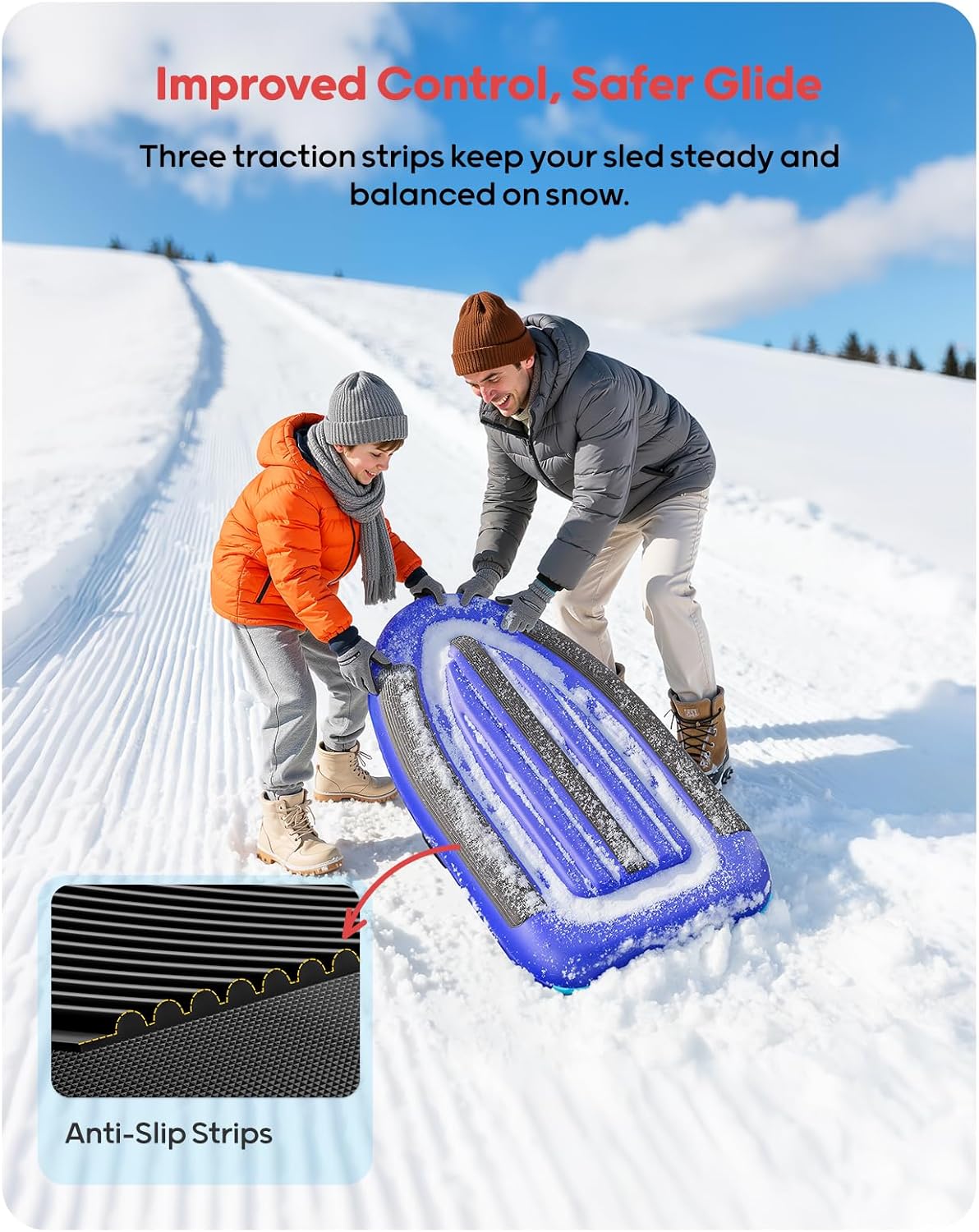 QPAU Inflatable PVC Snow Sled  - огляд і ціна Outdoor Kid