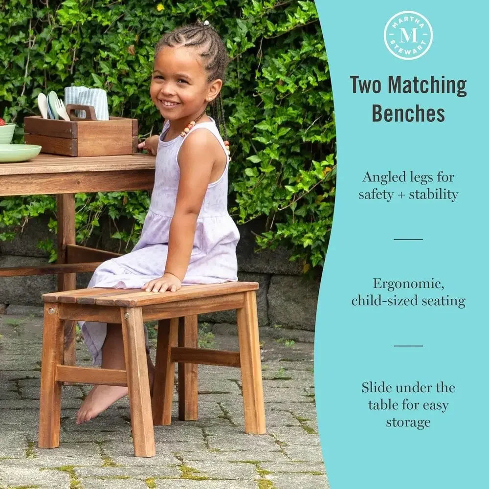 Kids Outdoor Crat Table and 2  - огляд і ціна Kids Outdoor Picnic Table