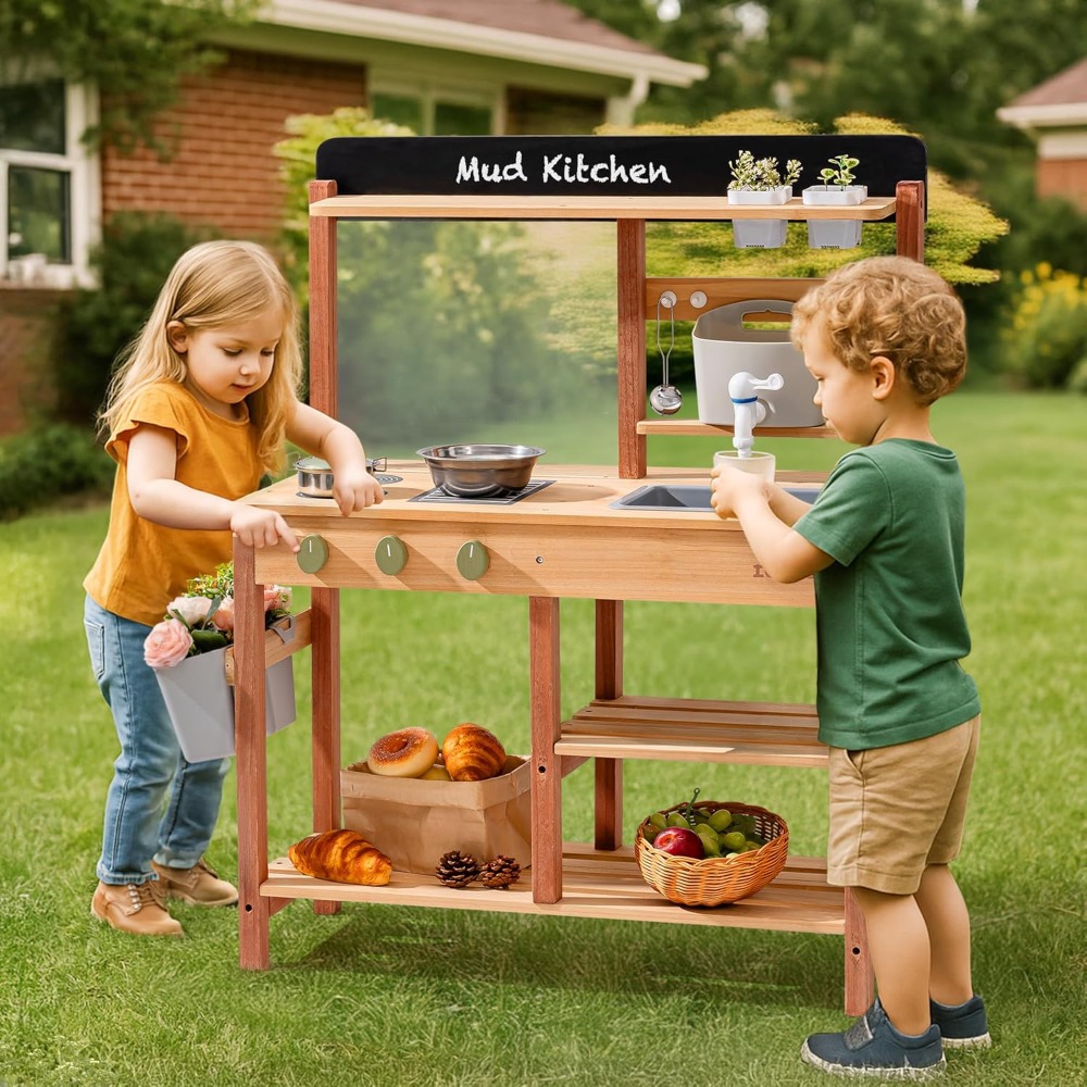 US Shipping Wooden Mud Kitchen - огляд і ціна Kids Outdoor Sink