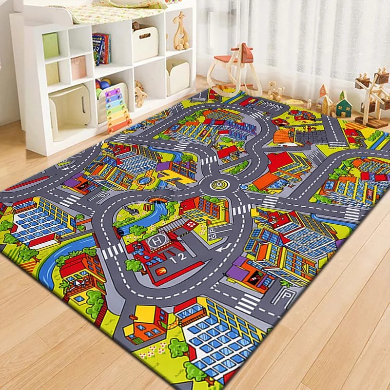 Colorful Kids City Map Play Ma - огляд і ціна Kids Outdoor Play Area