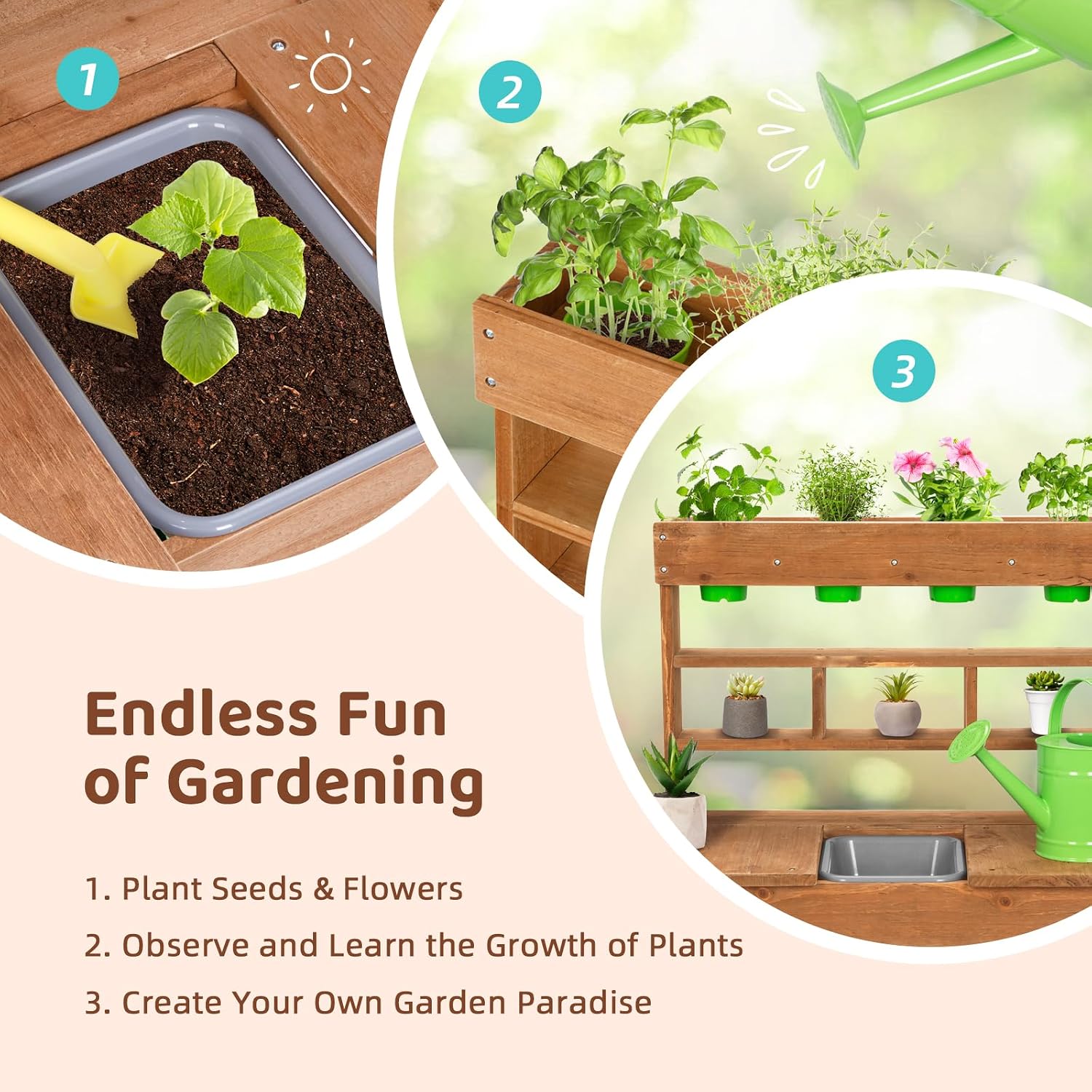 Potting Bench with Sink for Ki - огляд і ціна Kids Outdoor Sink