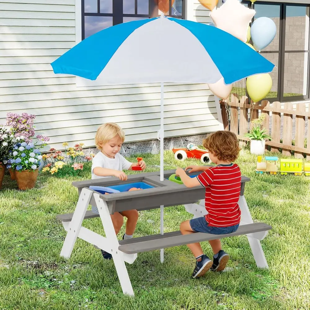 Convertible 3-in-1 Wooden Picn - огляд і ціна Kids Outdoor Picnic Table