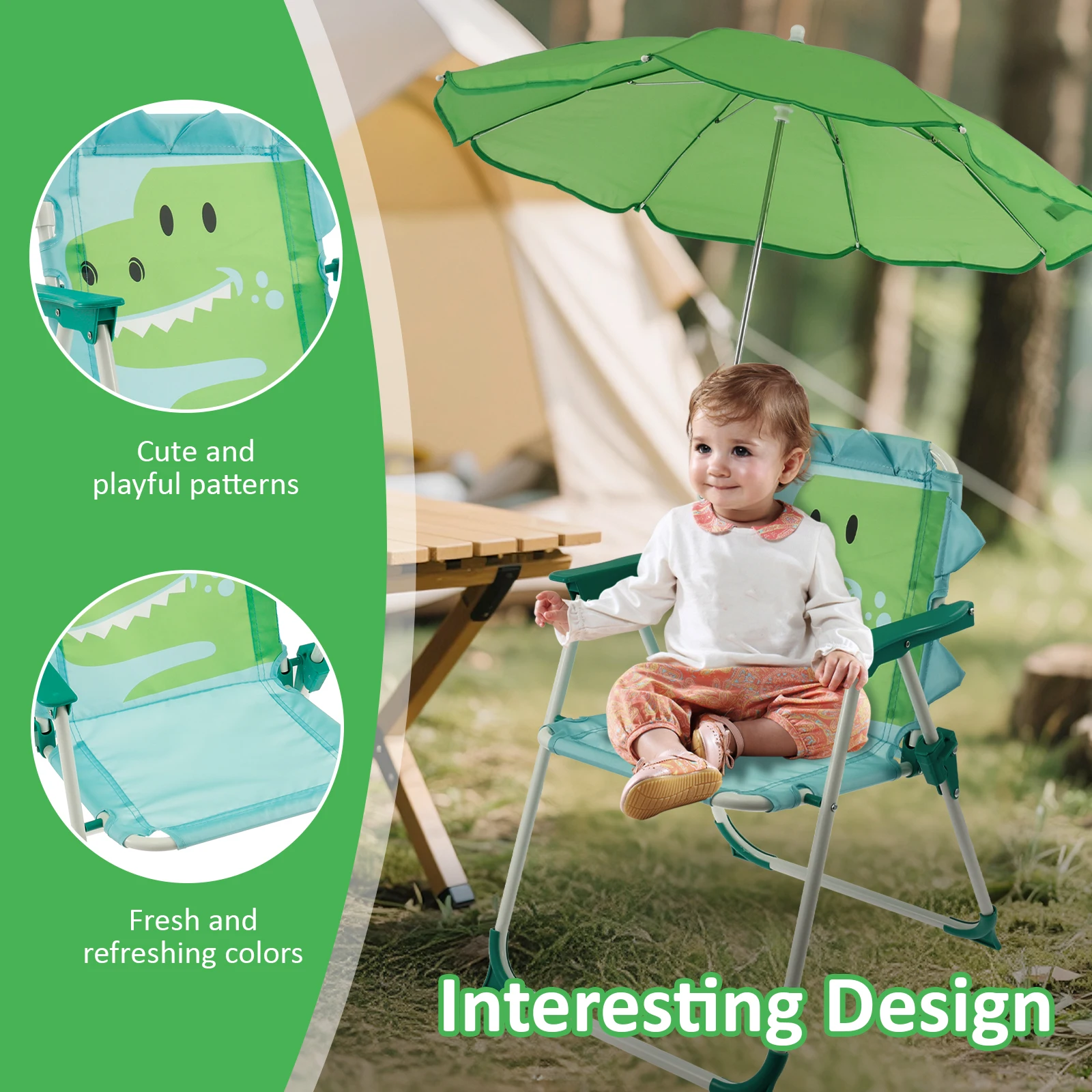 Kids Folding Beach Chair With  - огляд і ціна Kids Outdoor Lounge Chair