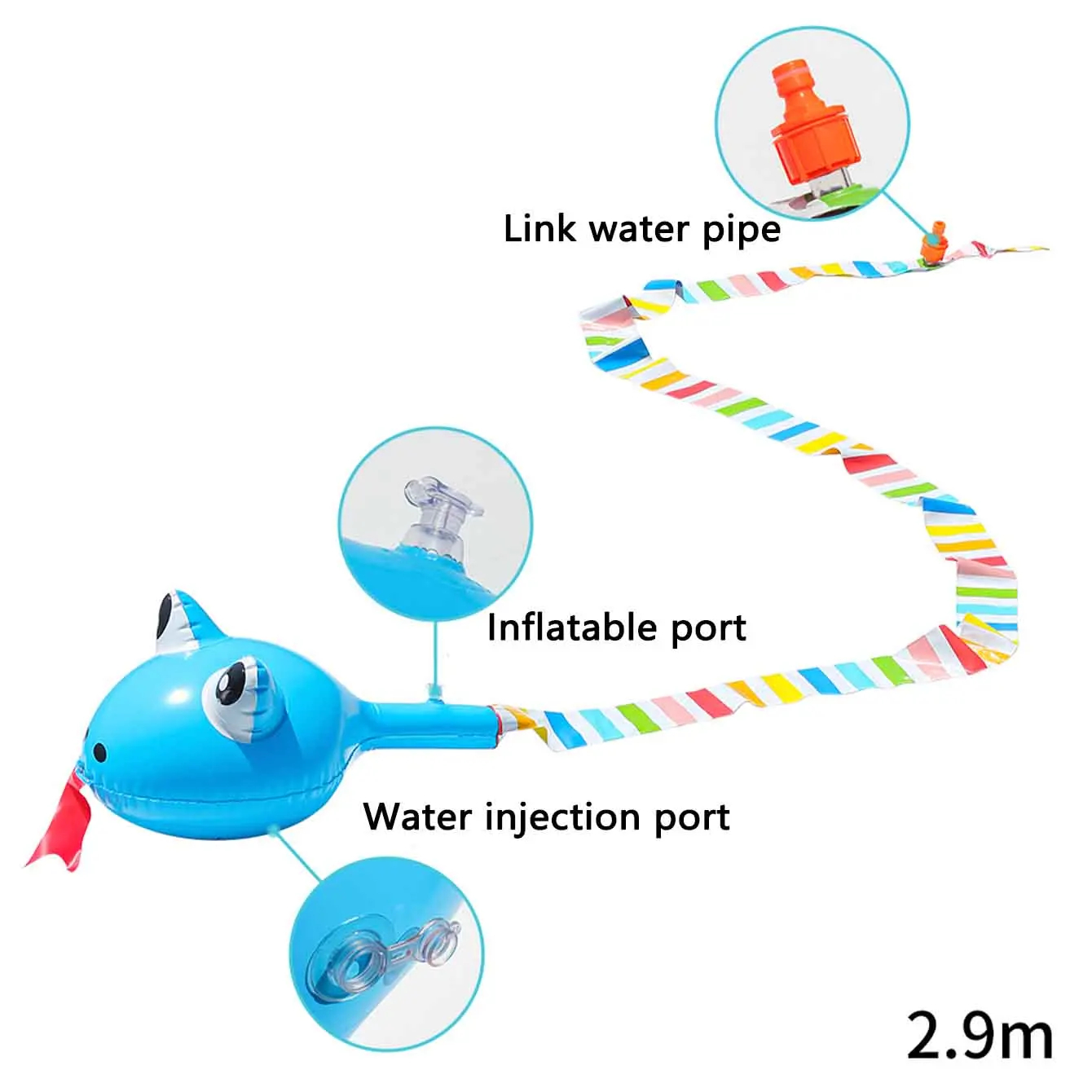 Inflatable Water Spray Snake T - огляд і ціна Kids Outdoor Pool