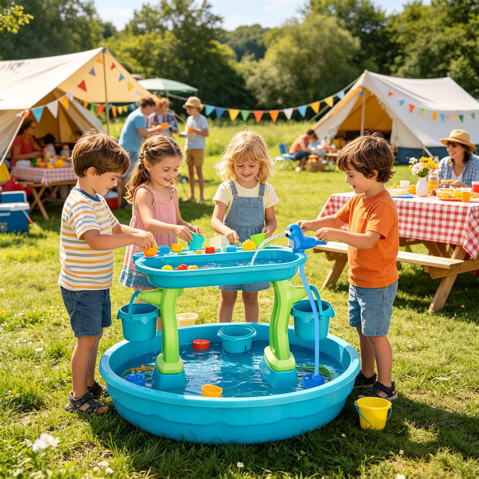 Rechargeable Water Table Spray - огляд і ціна Kids Outdoor Picnic Table