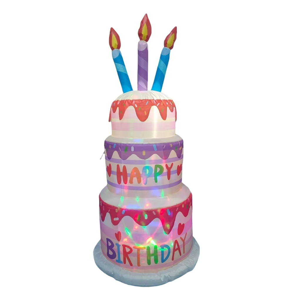1.8M Inflatable Birthday Cake  - огляд і ціна Kids Outdoor Decor