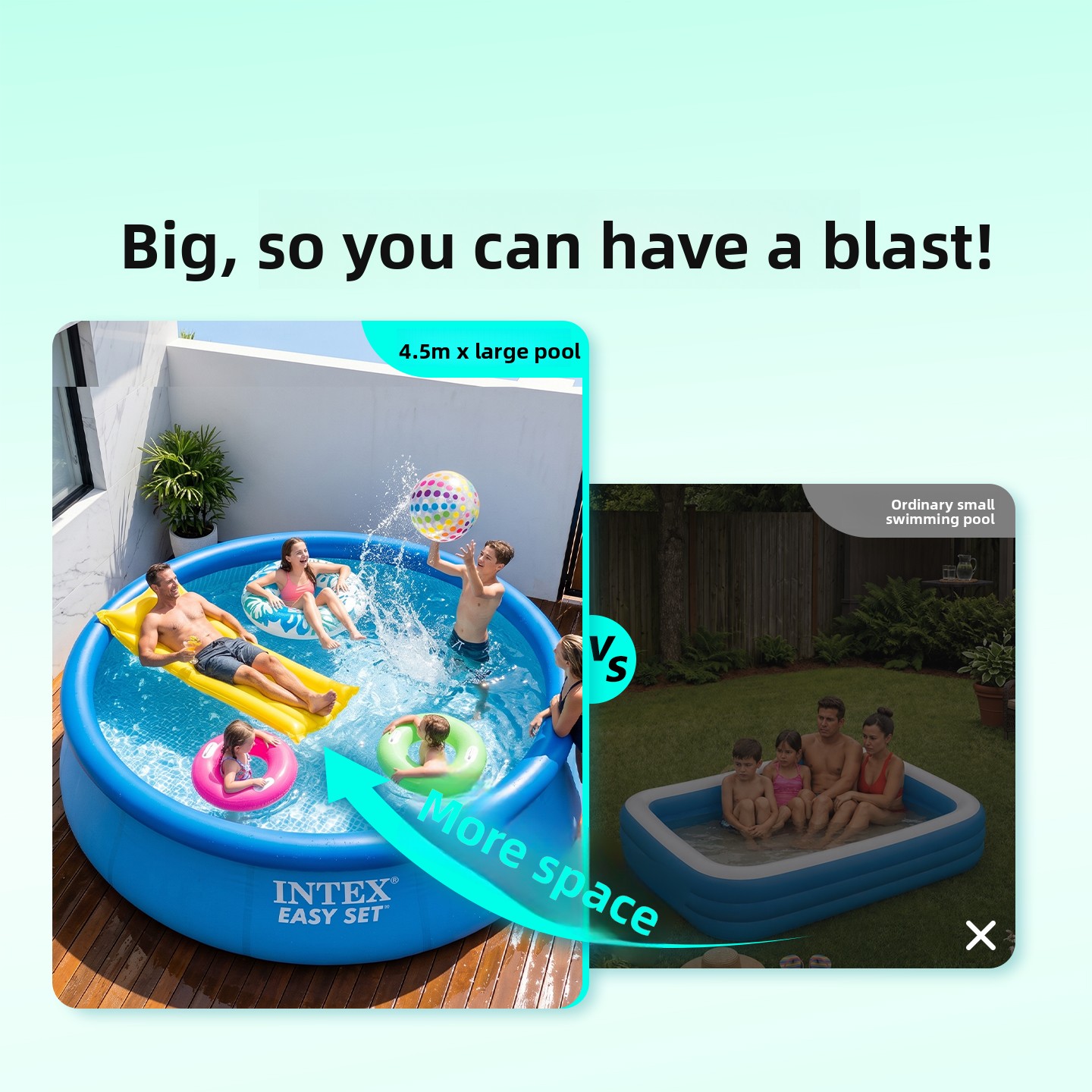 Oversized Inflatable Family Po - огляд і ціна Kids Outdoor Pool