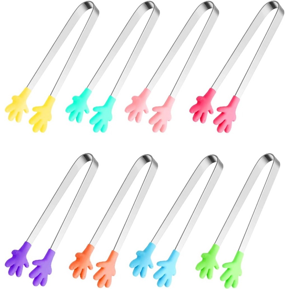 8PCS Silicone Mini Tongs 5Inch - огляд і ціна Kids Outdoor Bbq