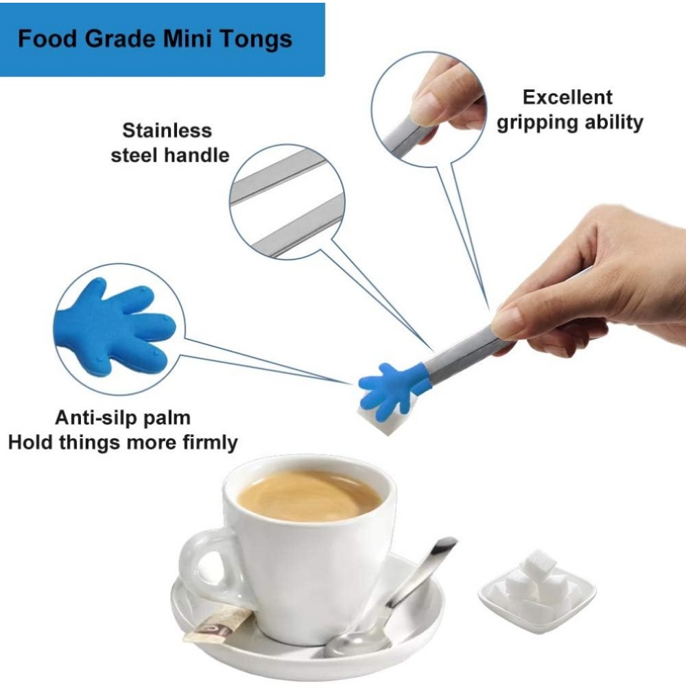 8PCS Silicone Mini Tongs 5Inch - огляд і ціна Kids Outdoor Bbq