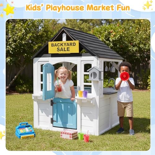 Wooden Kids Playhouse with Kit - огляд і ціна Kids Outdoor Sink